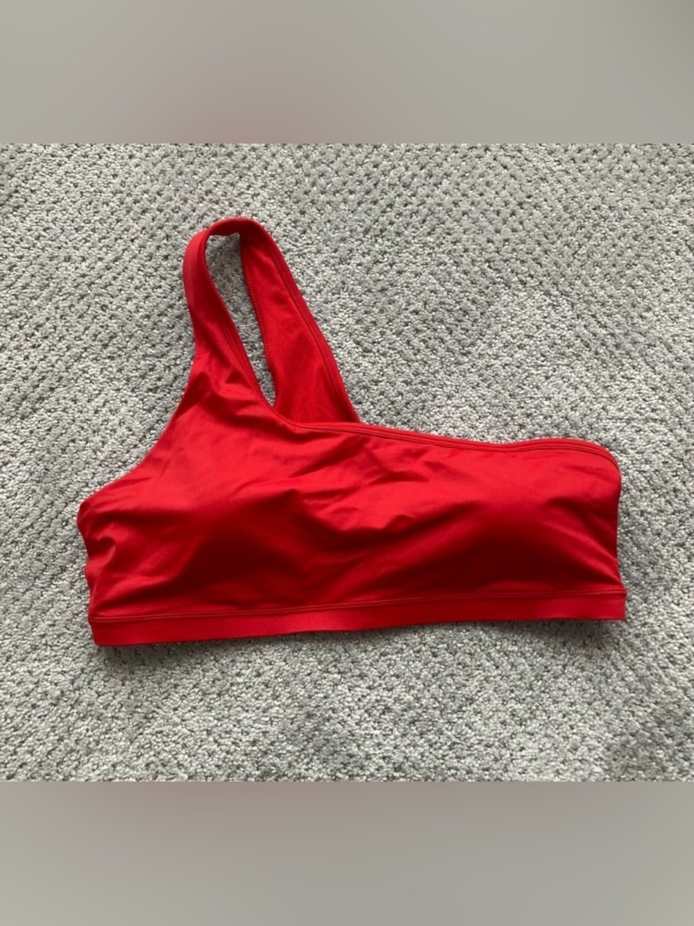 Fabletics Women's One-Shoulder Red Bikini Swim Top